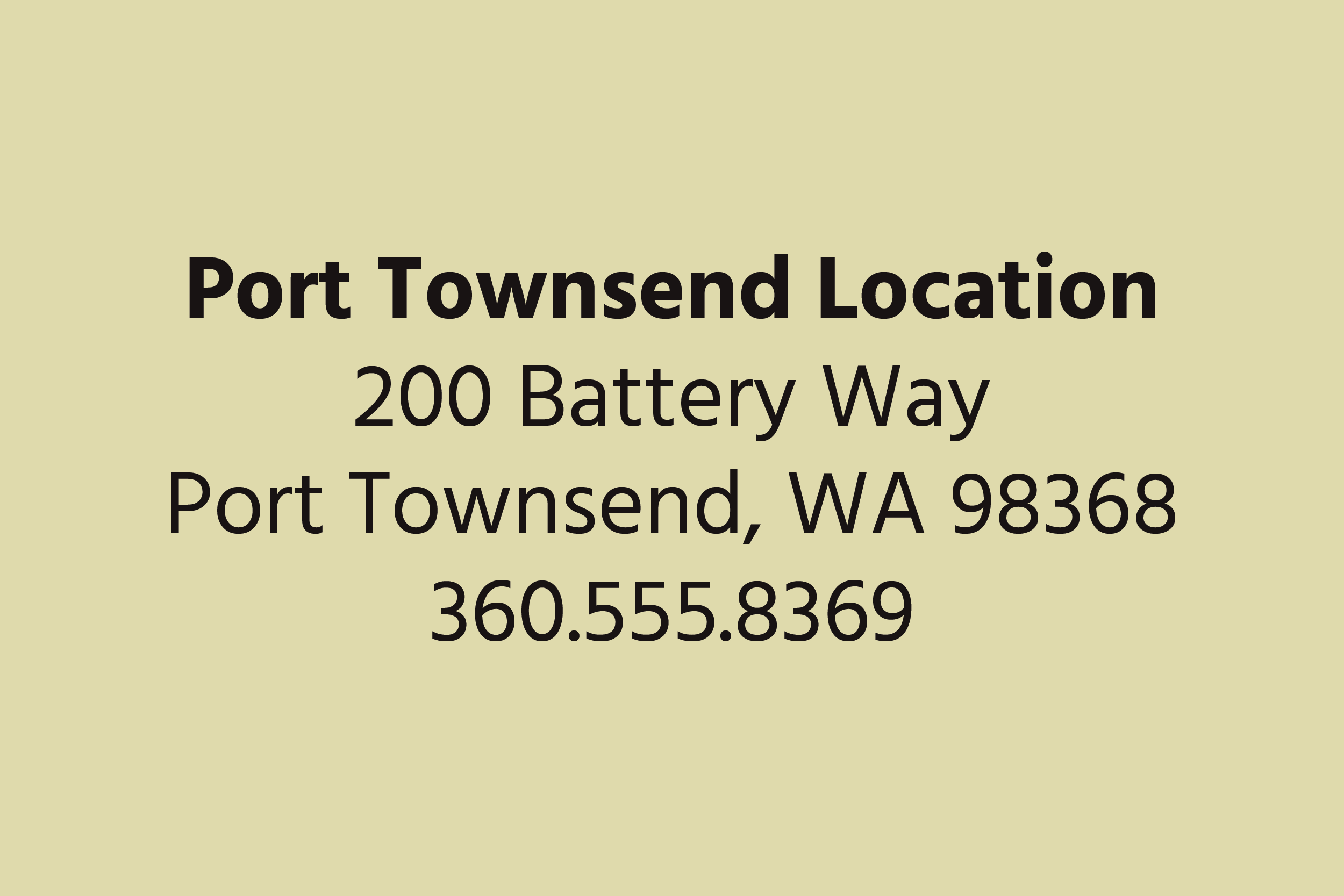 Port Townsend Location