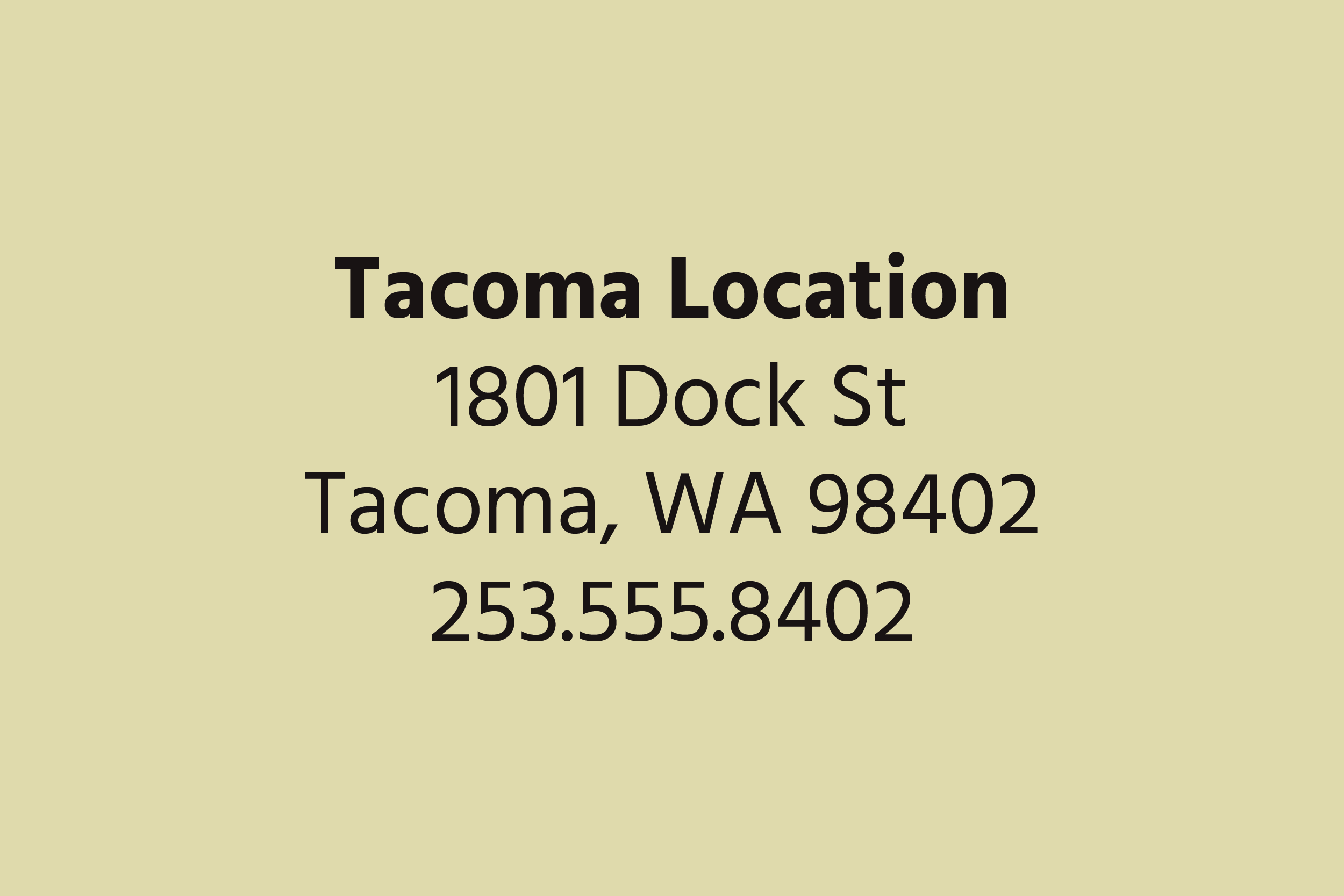 Tacoma Location